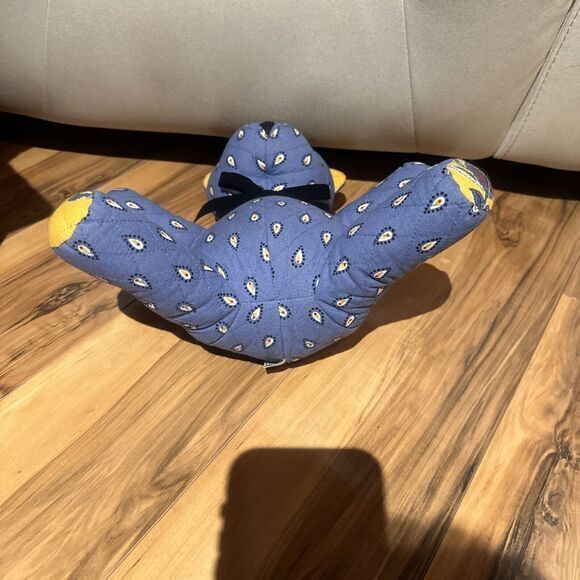 Vera Bradley Blue Beary Large Stuffed Bear Doll French Blue & Yellow Accents NWT - Picture 9 of 10